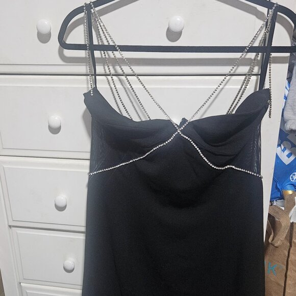 Heiress Beverly Hills Diamanté Strap Cutout Maxi Dress - Picture 3 of 4